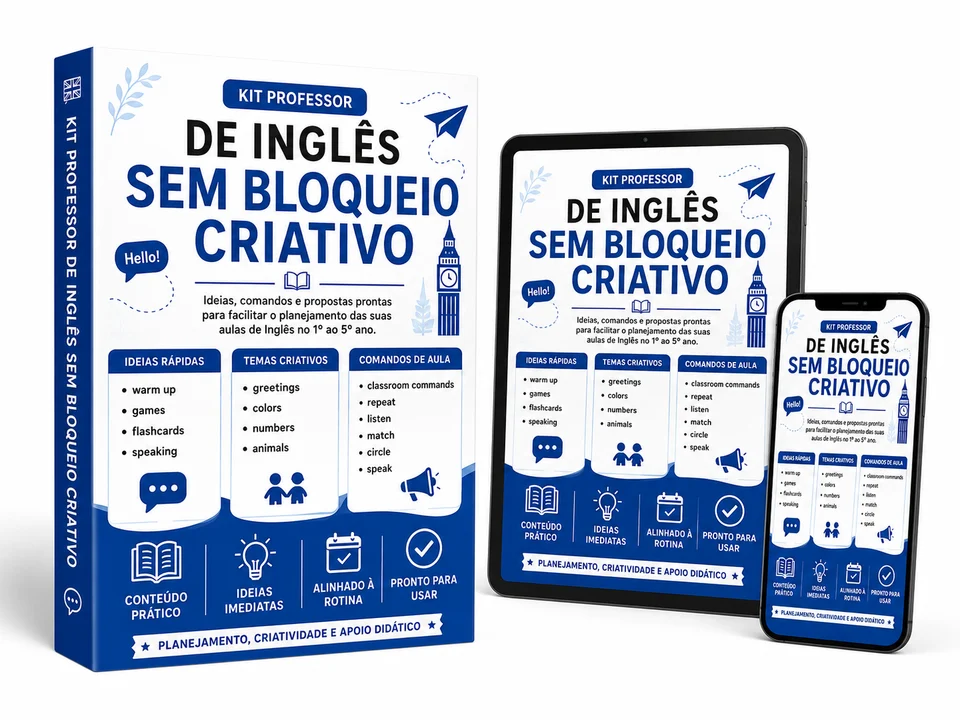 Kit Professor de Inglês Sem Bloqueio Criativo